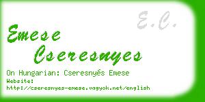 emese cseresnyes business card